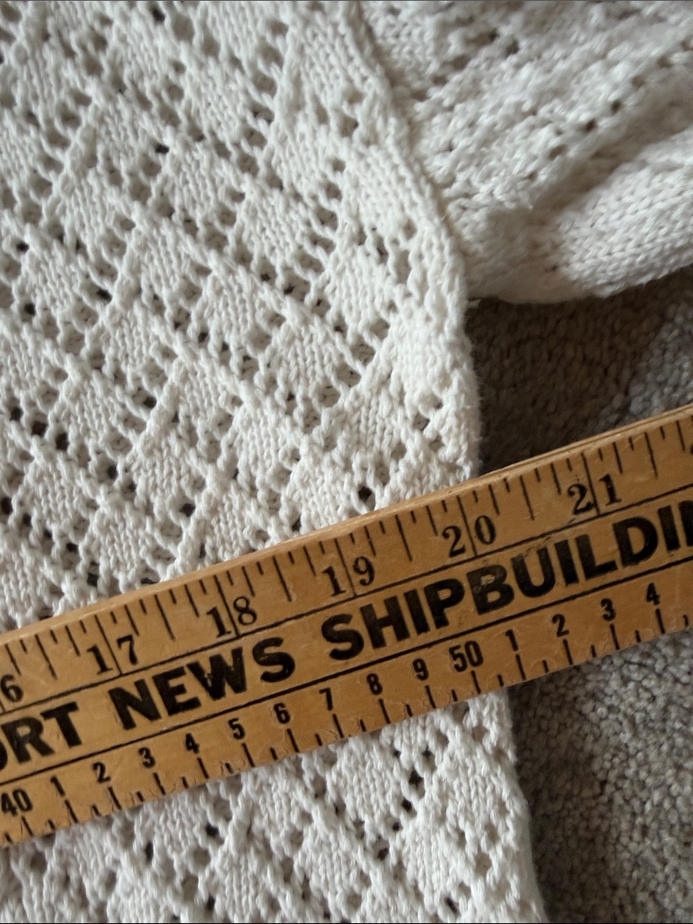 Fat Face Cream Openwork Crewneck Sweater Size 8 - Picture 12 of 12